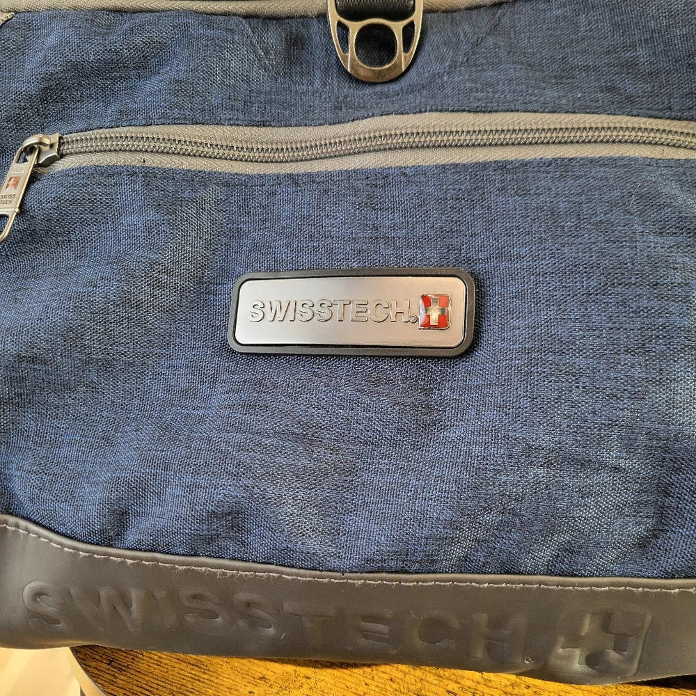 Blue and Gray Swiss Tech‎ Duffel Bag